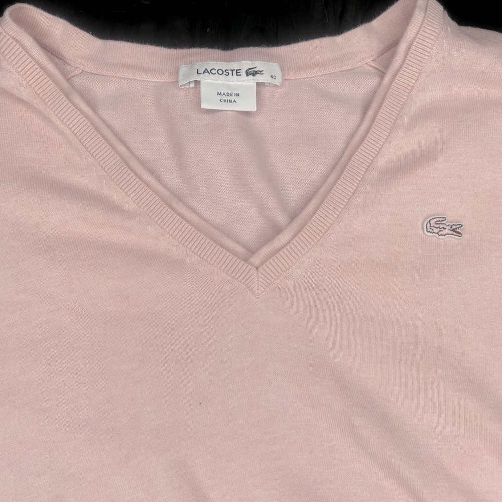 Lacoste V Neck Sweater Size 40
